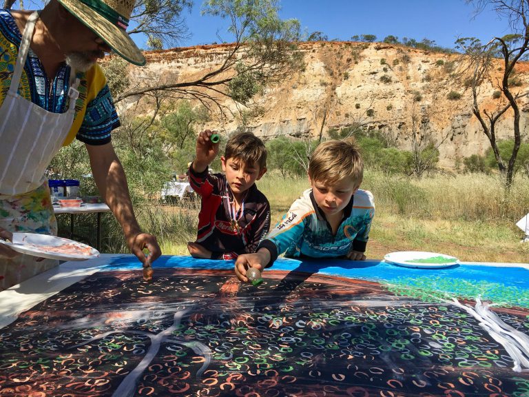 Two children explore Aboriginal artwork and why their story matters with an Aboriginal artist.