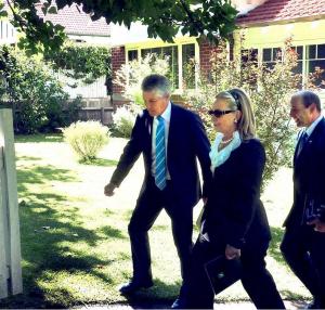 US Secretary of State Hillary Clinton took time to visit Curtin Family Home